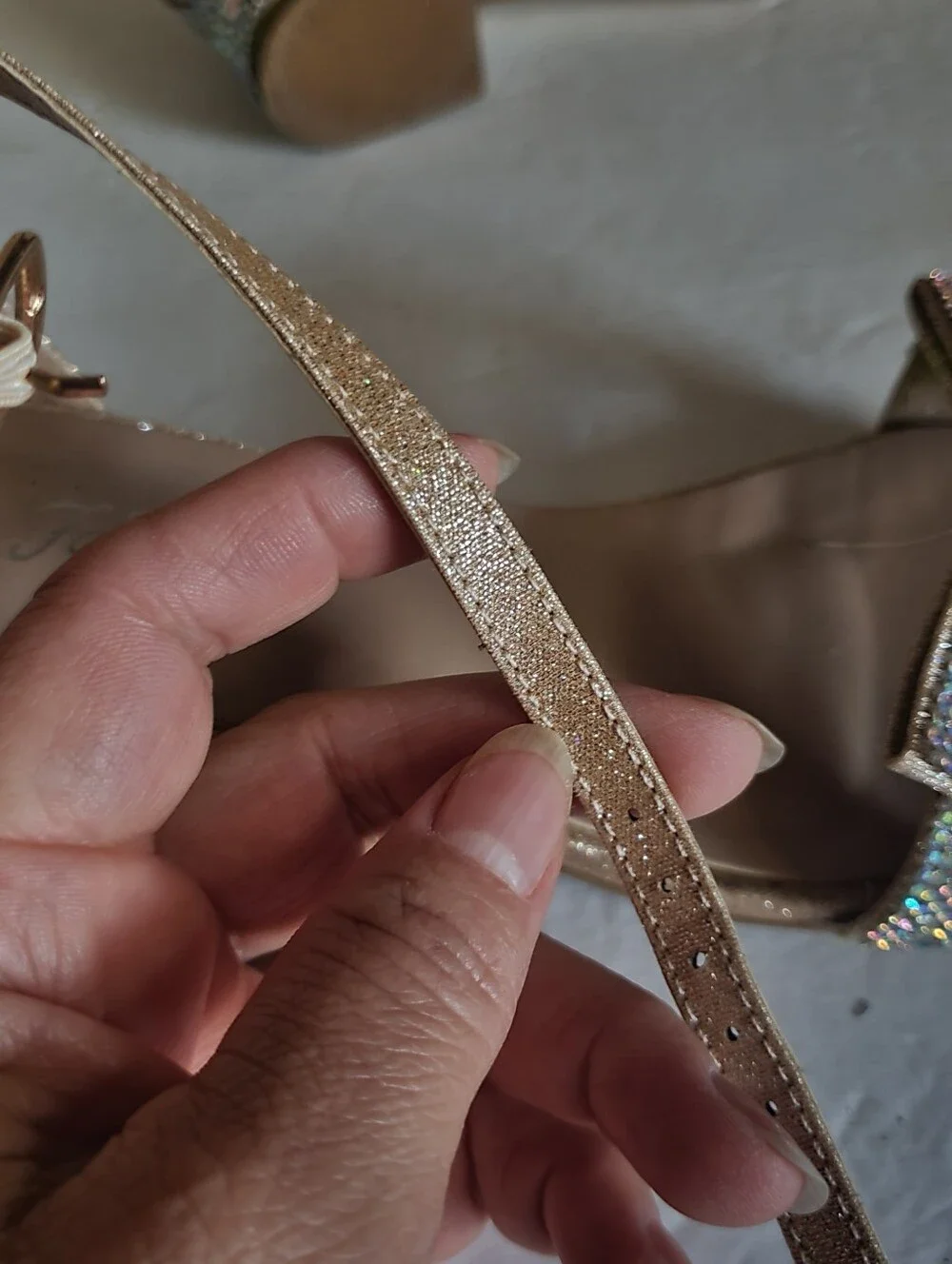 Excellent Condition Girl's Rhinestone Shoes - Picture 8 of 9